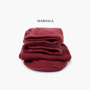 Leotardos infantiles algodón suave color marsala